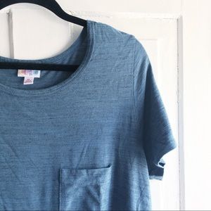 EUC LuLaRoe Carly Dress - London Blue & Black